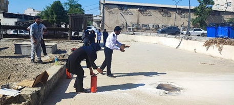 برگزاری دوره آموزش ایمنی و اطفای حریق ویژه پرسنل بیمارستان شریعتی بندرعباس